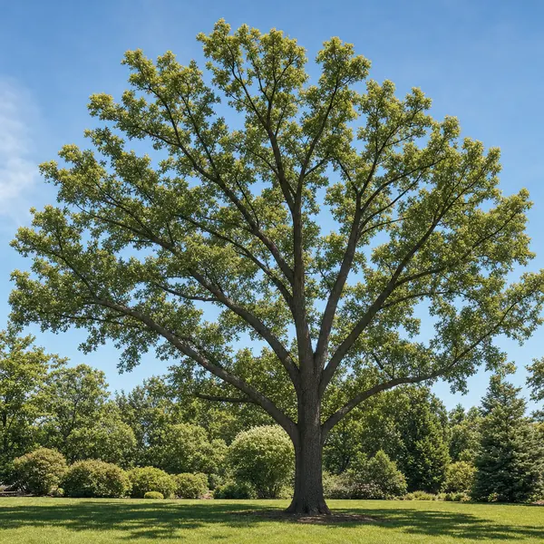 Large oak with a balanced, reduced crown